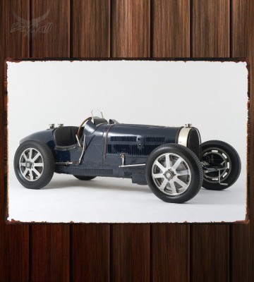 Металлическая табличка Bugatti Type 51 Grand Prix Racing Car